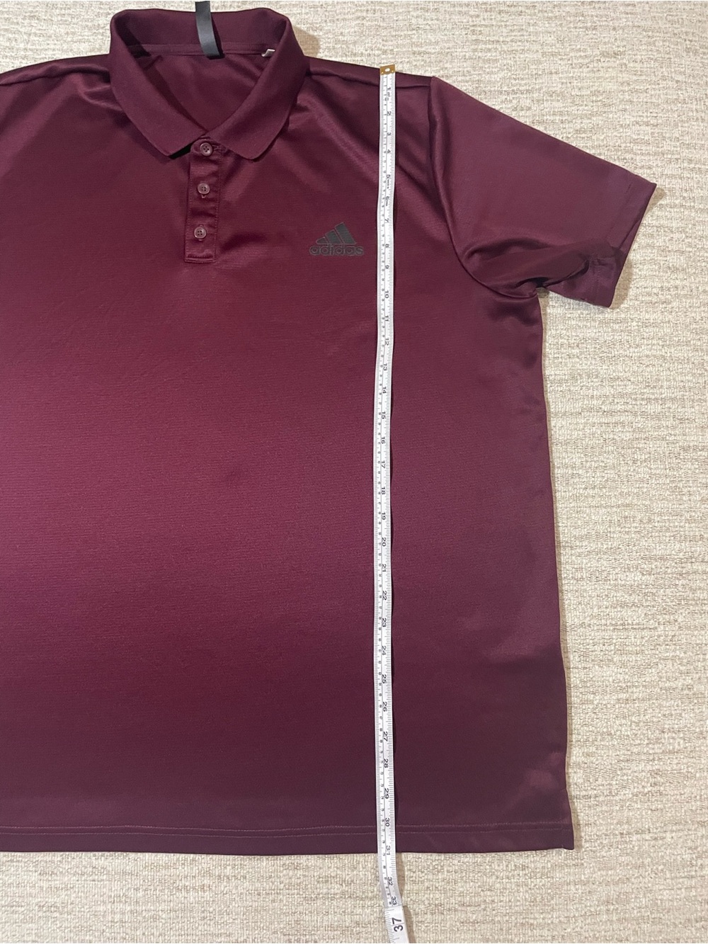 Adidas Men's Golf Polo Shirt Size XXL Maroon ClimaCool Performance - Picture 10 of 12